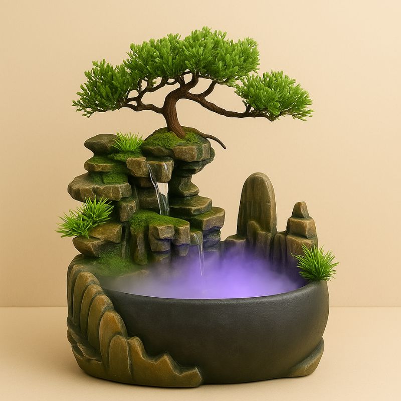 fonte de água,
fonte zen,
chafariz decorativo,
fonte de mesa,
decoração zen,
relaxamento,
feng shui,
bem-estar,
cascata de água,
fonte com LED,
harmonia zen,
ambiente relaxante,
decoração para sala,
presente zen,
fonte de resina